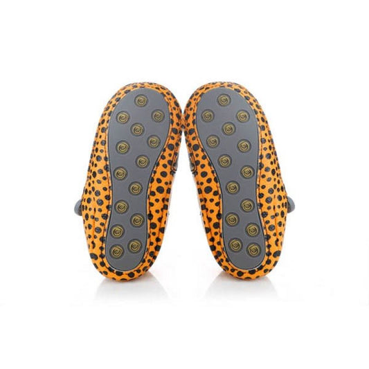 Rose et Chocolat Shoes Zipper Leopard Rubber Soles 18-24 Months