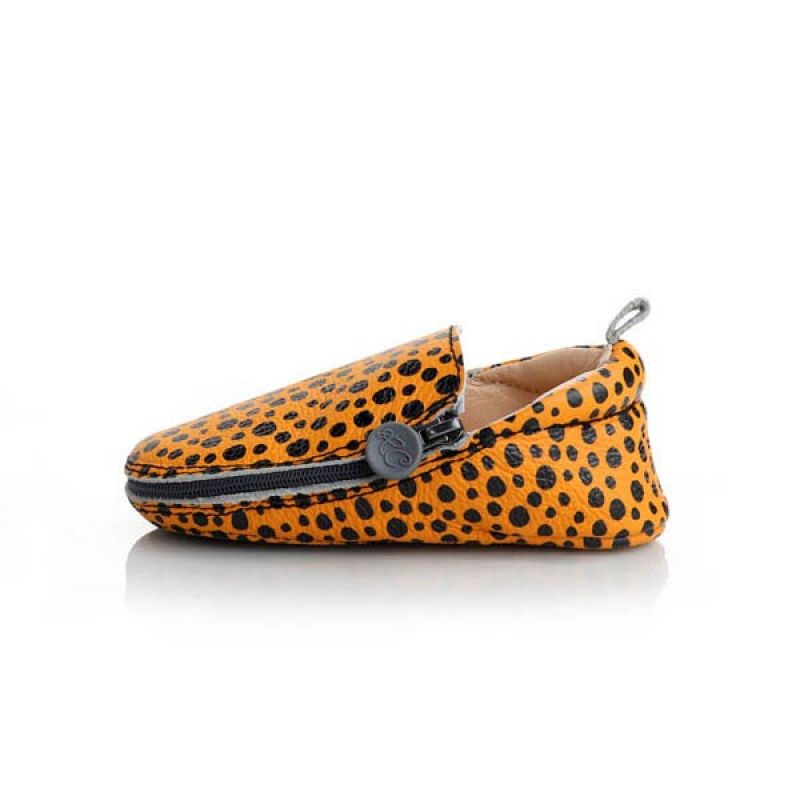 Rose et Chocolat Shoes Zipper Leopard Rubber Soles 18-24 Months