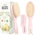 KeaBabies Baby Hair Brush and Comb Set Oval