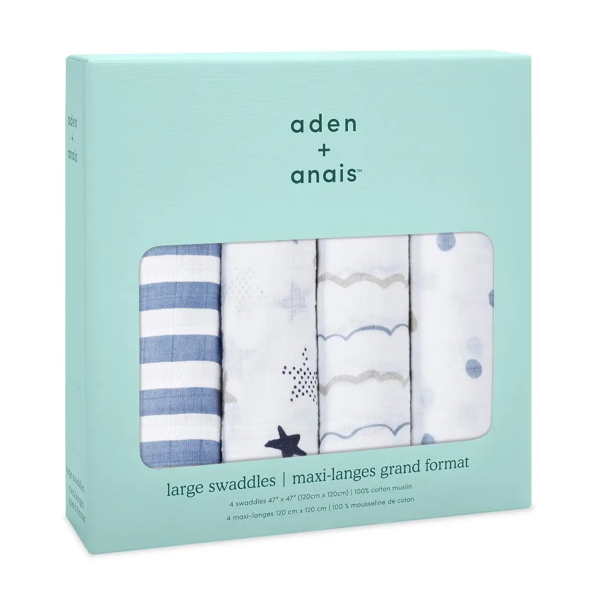 Aden + Anais Classic 4-Pack Swaddles Rock Star