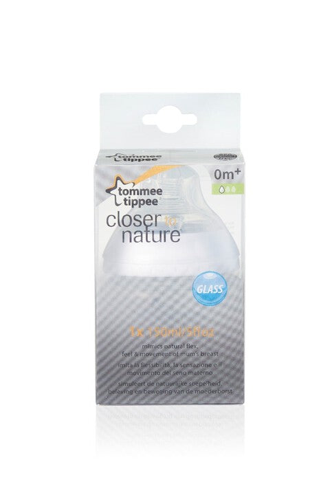 Tommee Tippee 1x 150ML Glass Bottle - Clear