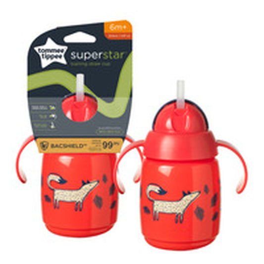 Tommee Tippee Babies Superstar Sippee Training Cup Sippy Straw Bottle, 300ml 6m+