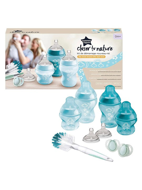 Tommee Tippee Closer to Nature Baby Bottle Kit - Blue Stars