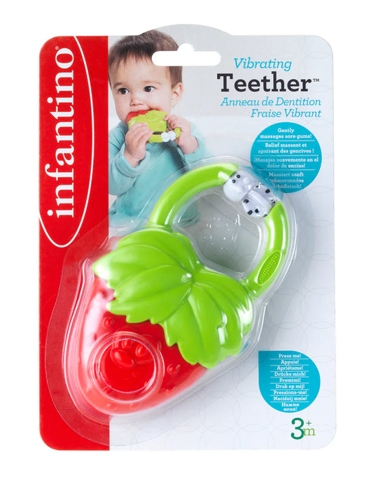 Infantino Vibrating Teether - Strawberry | 3M+