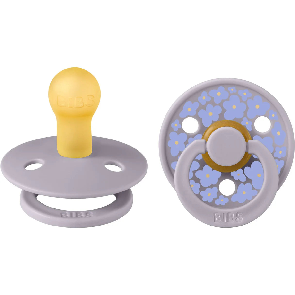 BIBS Studio Colour Pacifier 2 Pack Jasmine Latex - Fossil Grey Mix