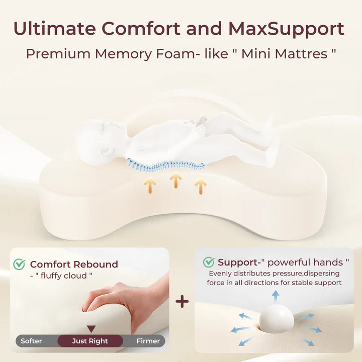 Momcozy Memory Foam Nursing Pillow Grey