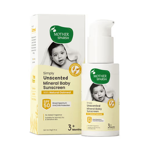 Mother Sparsh Simply Unscented Baby Sunscreen Lotion 50g