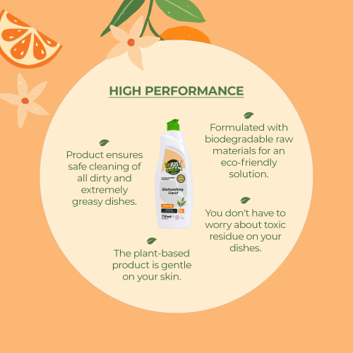 Just Green Organic Dishwashing Liquid 750 ML