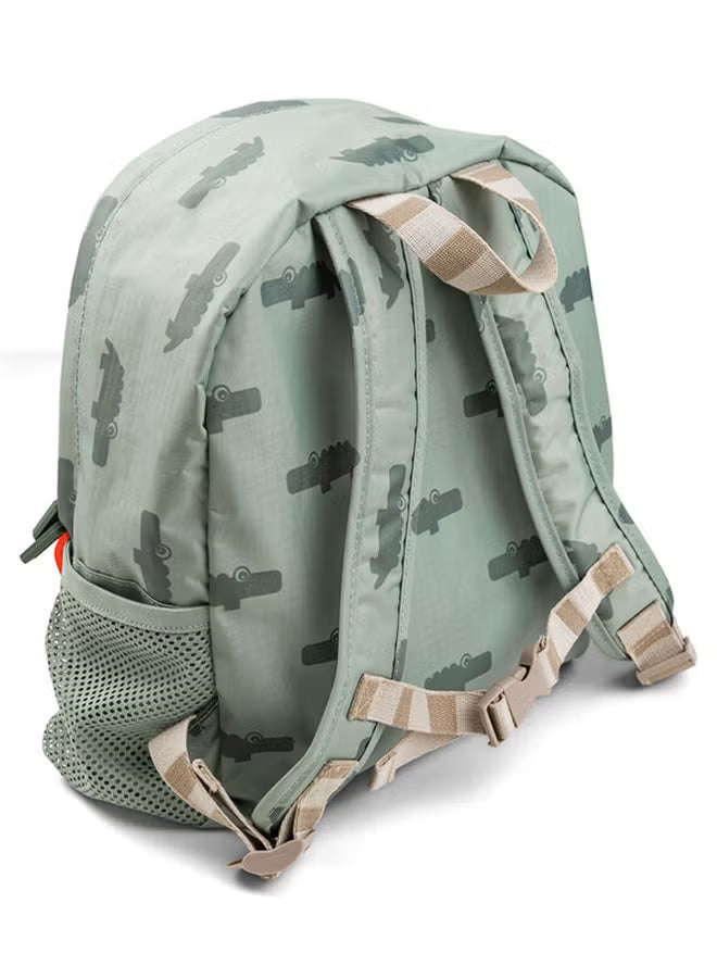 Done By Deer Kids Backpack Croco Green