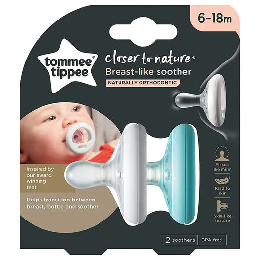 Tommee Tippee Closer To Nature Breast Like Soother,  Pack of 2
