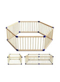 Foldable Wooden Playpen With Gate 2x2 meter with Connector