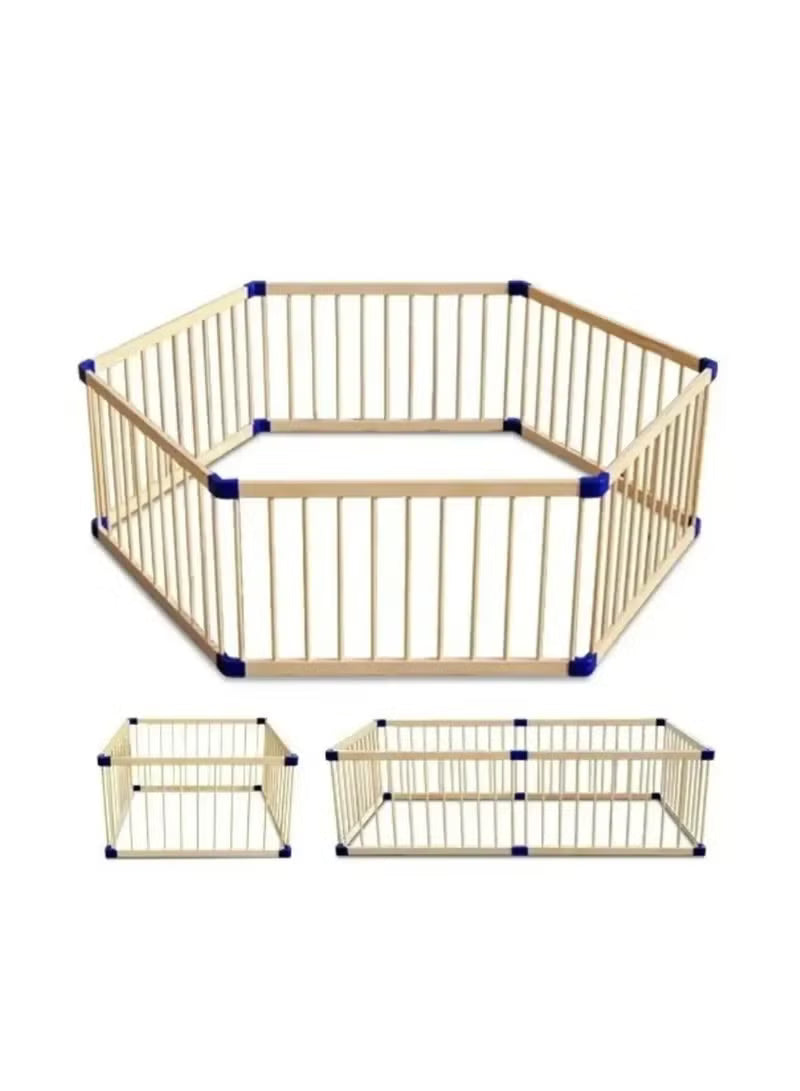 Foldable Wooden Playpen With Gate 2x2 meter with Connector