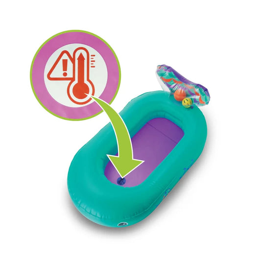 Infantino Whale Bubble Bath with Temperature Sensor Inflatable Bath Tub | 6M - 24M