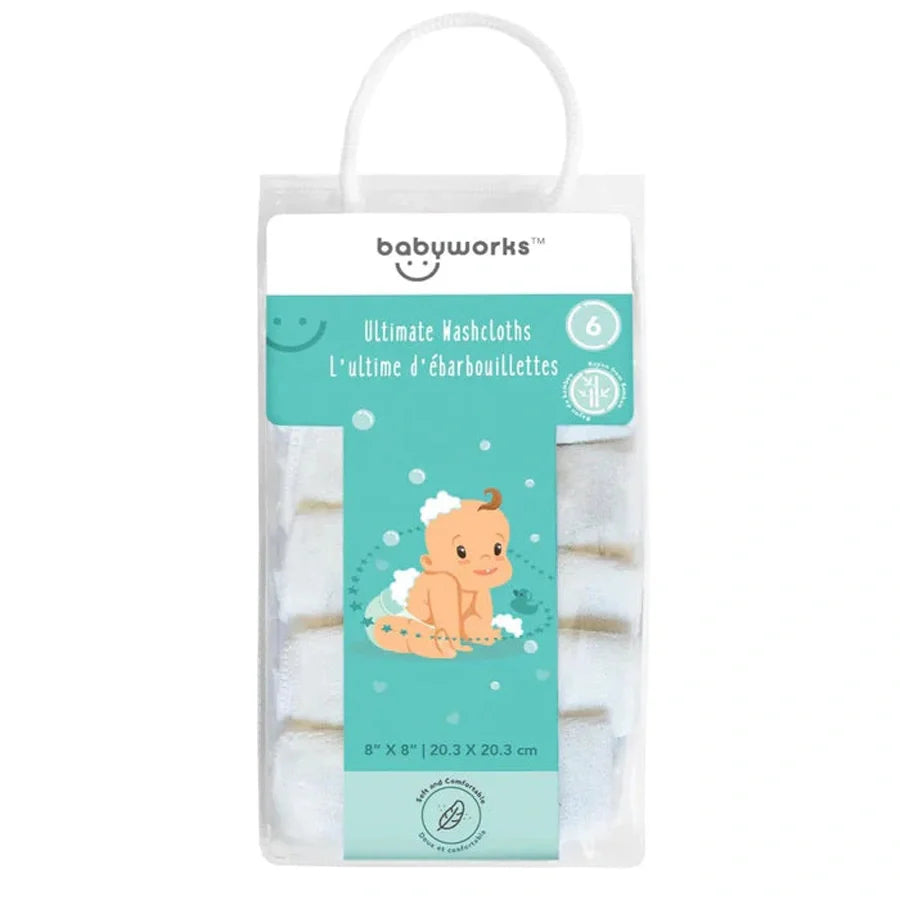 Baby works Bamboo Washcloths - (Pack of 6)