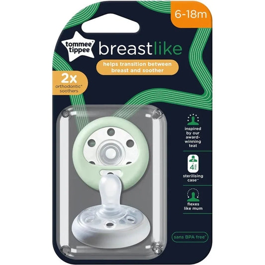 Tommee Tippee Closer To Nature Breast Like Soother,  Pack of 2