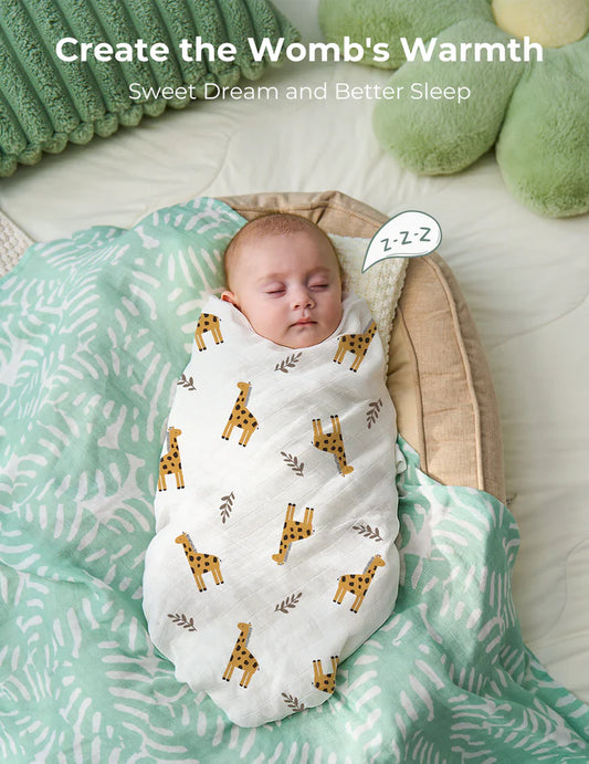 Momcozy Muslin Swaddle Blankets Bravery 4Pk