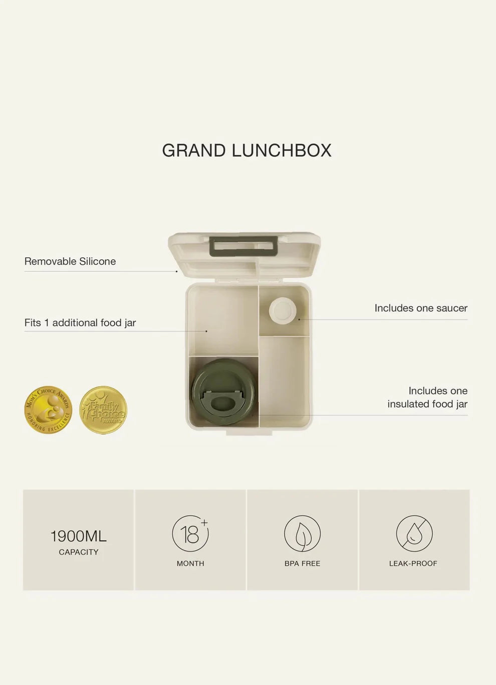 Citron Grand Lunchbox Olive Green