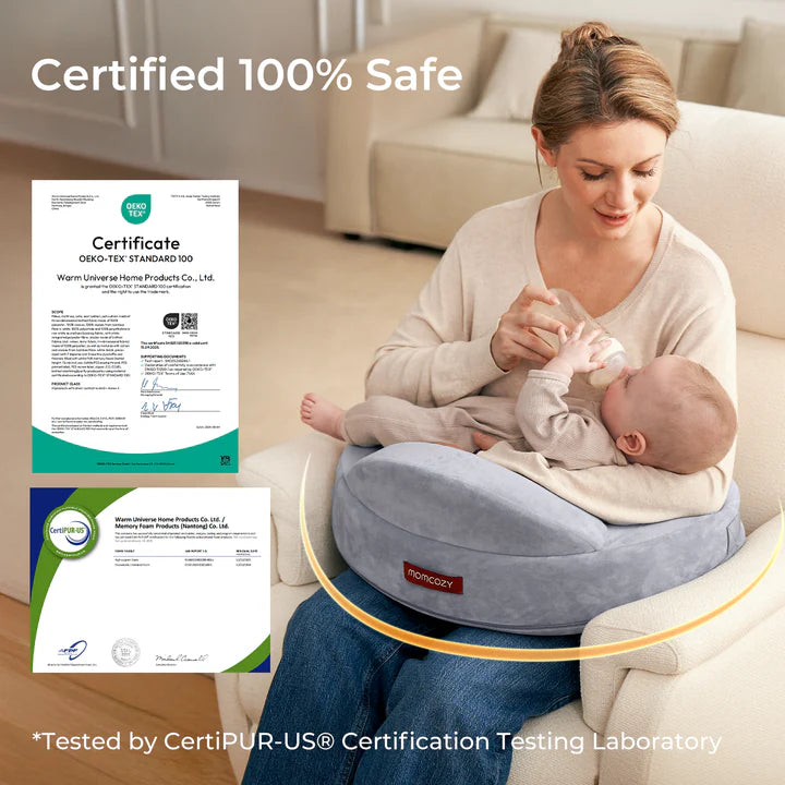 Momcozy Memory Foam Nursing Pillow Grey