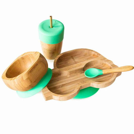 Eco Rascals Car Bamboo Weaning Gift Set – Green