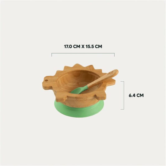 Citron Organic Bamboo Bowl Suction + Spoon
