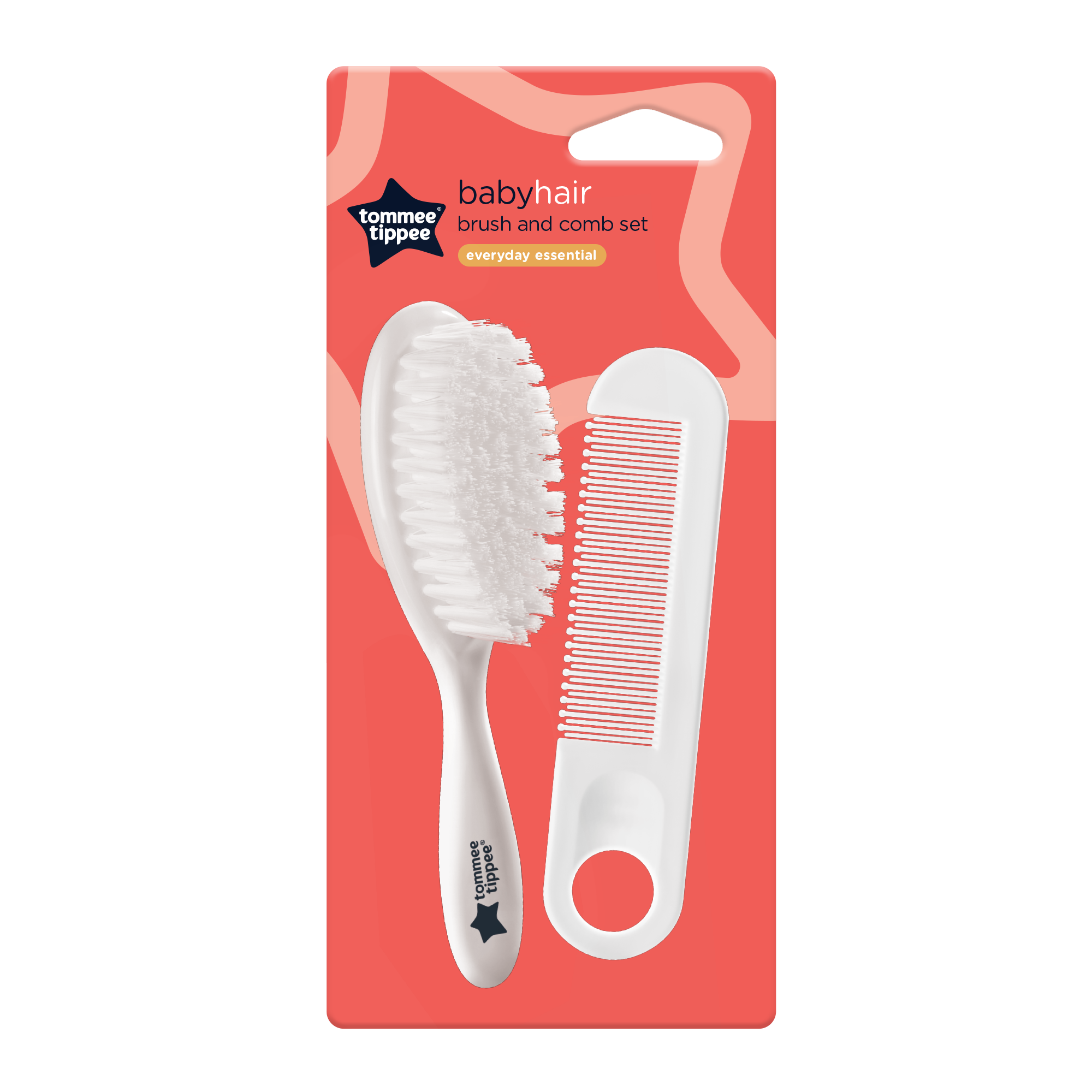 Tommee Tippee Essentials Baby Brush and Comb 2 pcs -White