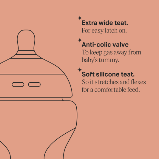 Tommee Tippee 150ml Bottle 0-2m Newborn soother