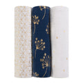Aden + Anais  Classic Metallic 3 Pack Swaddles- Gold Deco