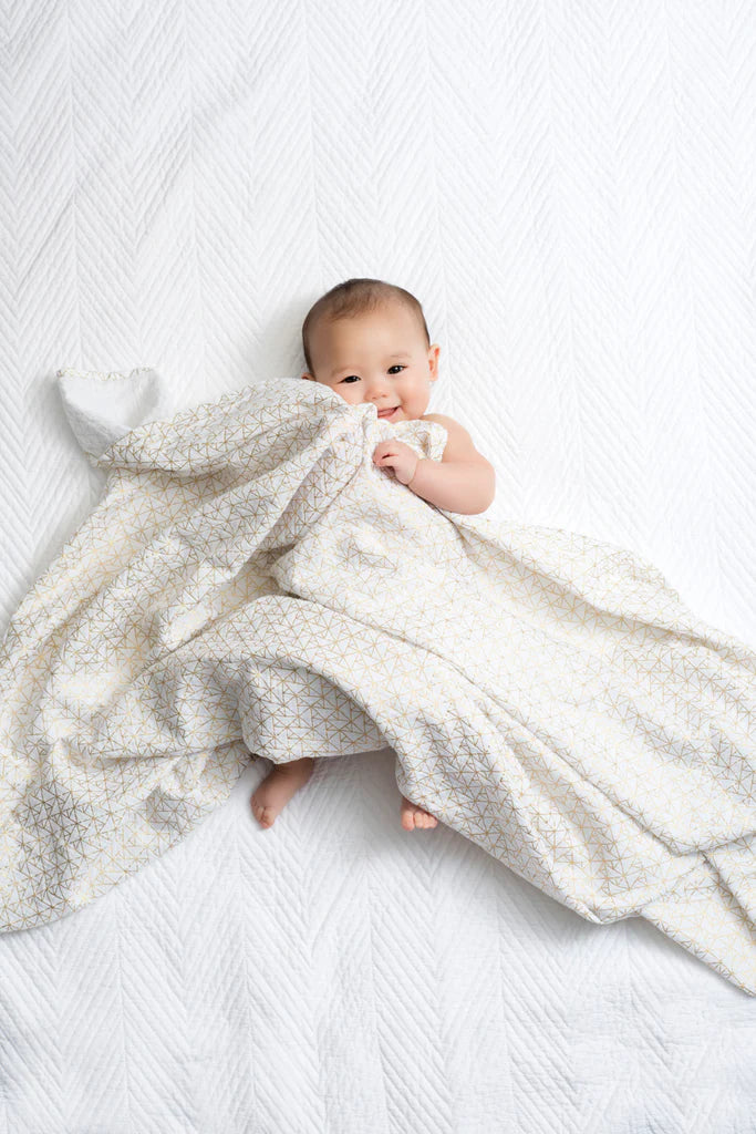 Aden + Anais  Classic Metallic 3 Pack Swaddles- Gold Deco