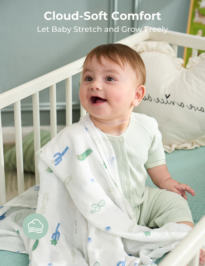 Momcozy Muslin Swaddle Blankets Bravery 4Pk