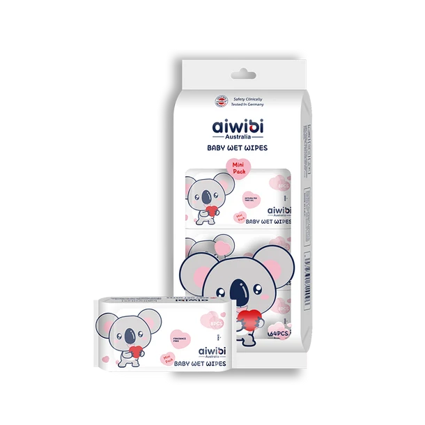 Aiwibi Mini Pocket Portable Wipes 64's - 8pk