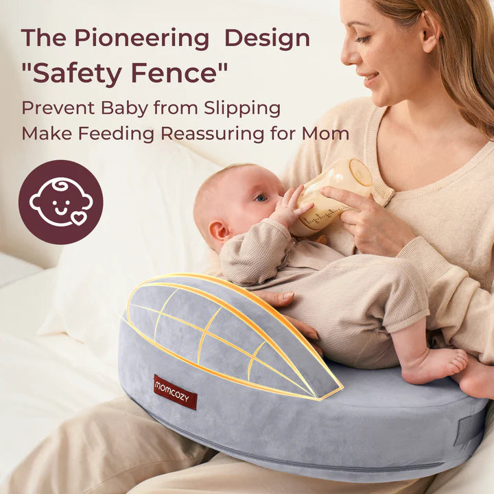 Momcozy Memory Foam Nursing Pillow Grey