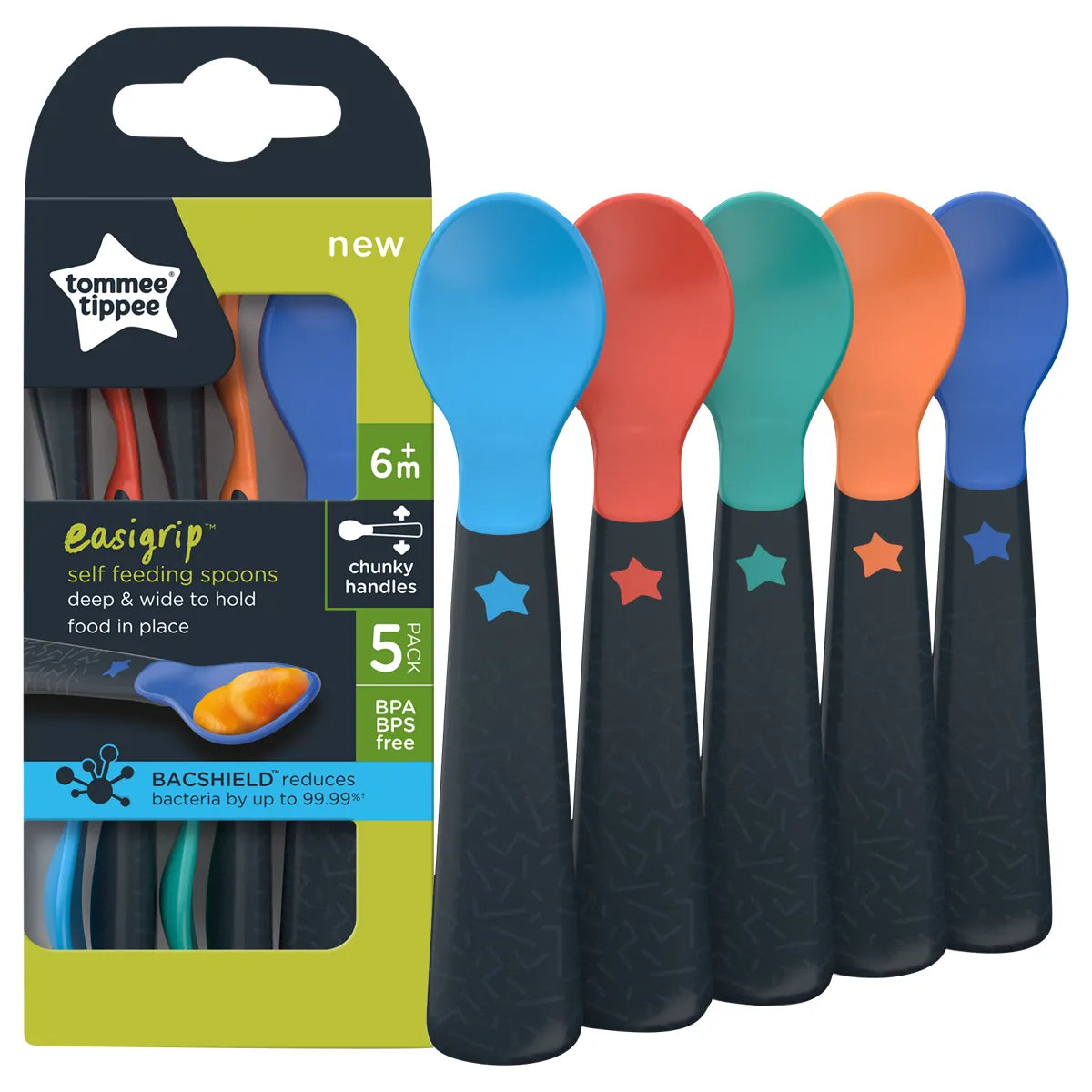 Tommee Tippee Easigrip Feeding Spoon Set 5