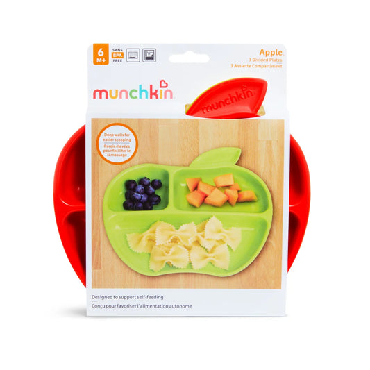 Munchkin 3pk Lil Apple Plate