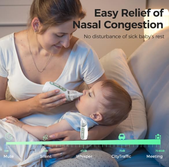 Momcozy Baby Nasal Aspirato Electrical Rechargeable with Light and Music