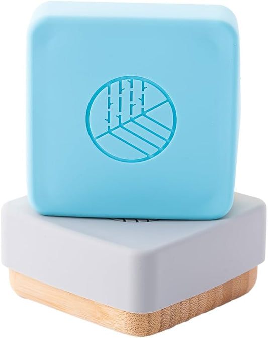 Eco Rascals Bamboo Snack Pots in Sky Blue/Grey