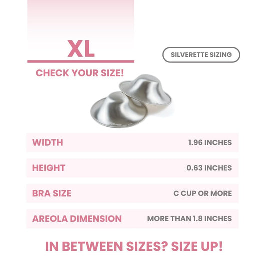 Silverette Silver Nursing Cups - XL