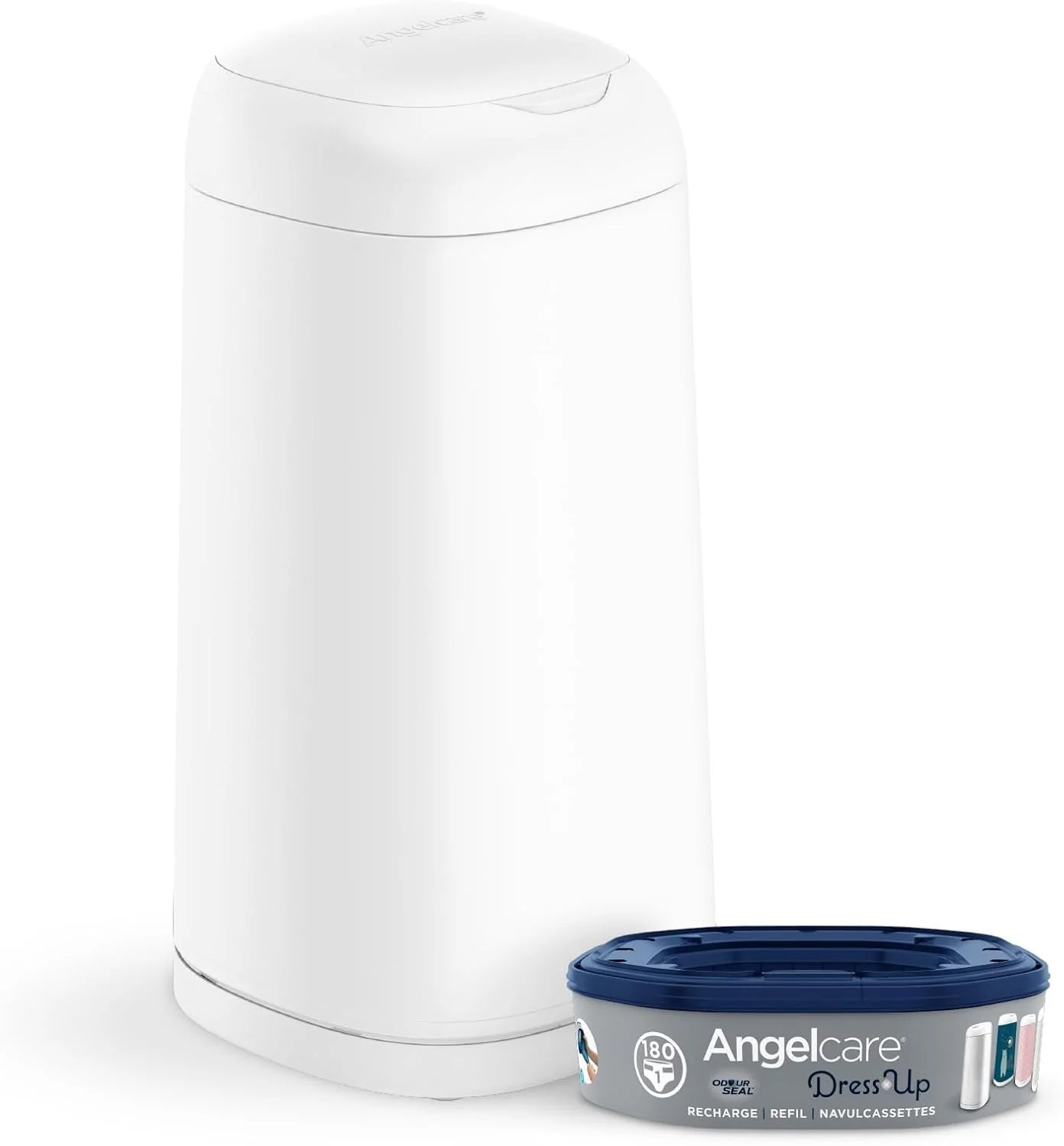 Angelcare Dress Up Nappy Pail Octagonal White