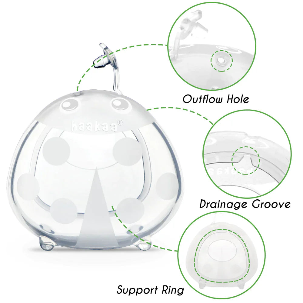 Haakaa Ladybug Breast Milk Collector (150ml x 2) + Storage bag
