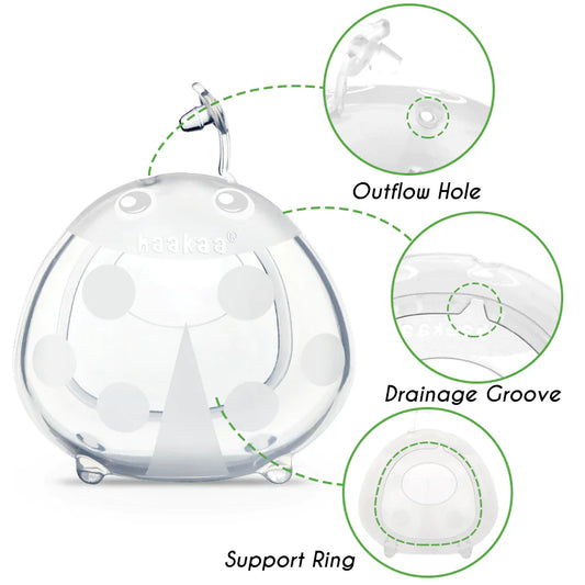 Haakaa Ladybug Breast Milk Collector (150ml x 2) + Storage bag