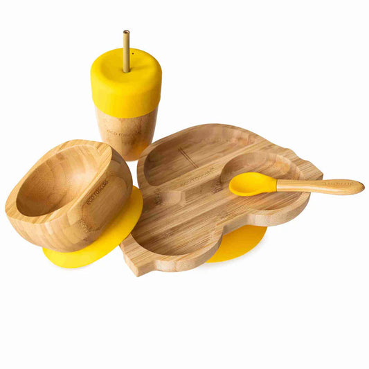 Eco Rascals Car Bamboo Weaning Gift Set – Yellow
