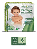 Clearly Herbal Bamboo Snug Fit Diapers 20's - Size 6 (16+ KG)
