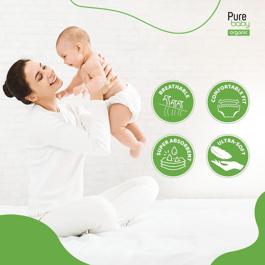 PURE BABY - ECO Diapers Size 5, Junior, 40 pieces (11-25kg)