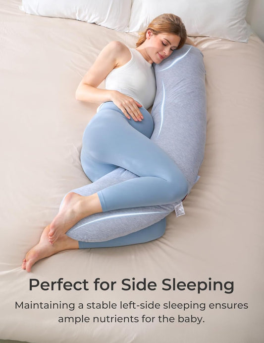 Momcozy J Shaped Maternity Body Pillow