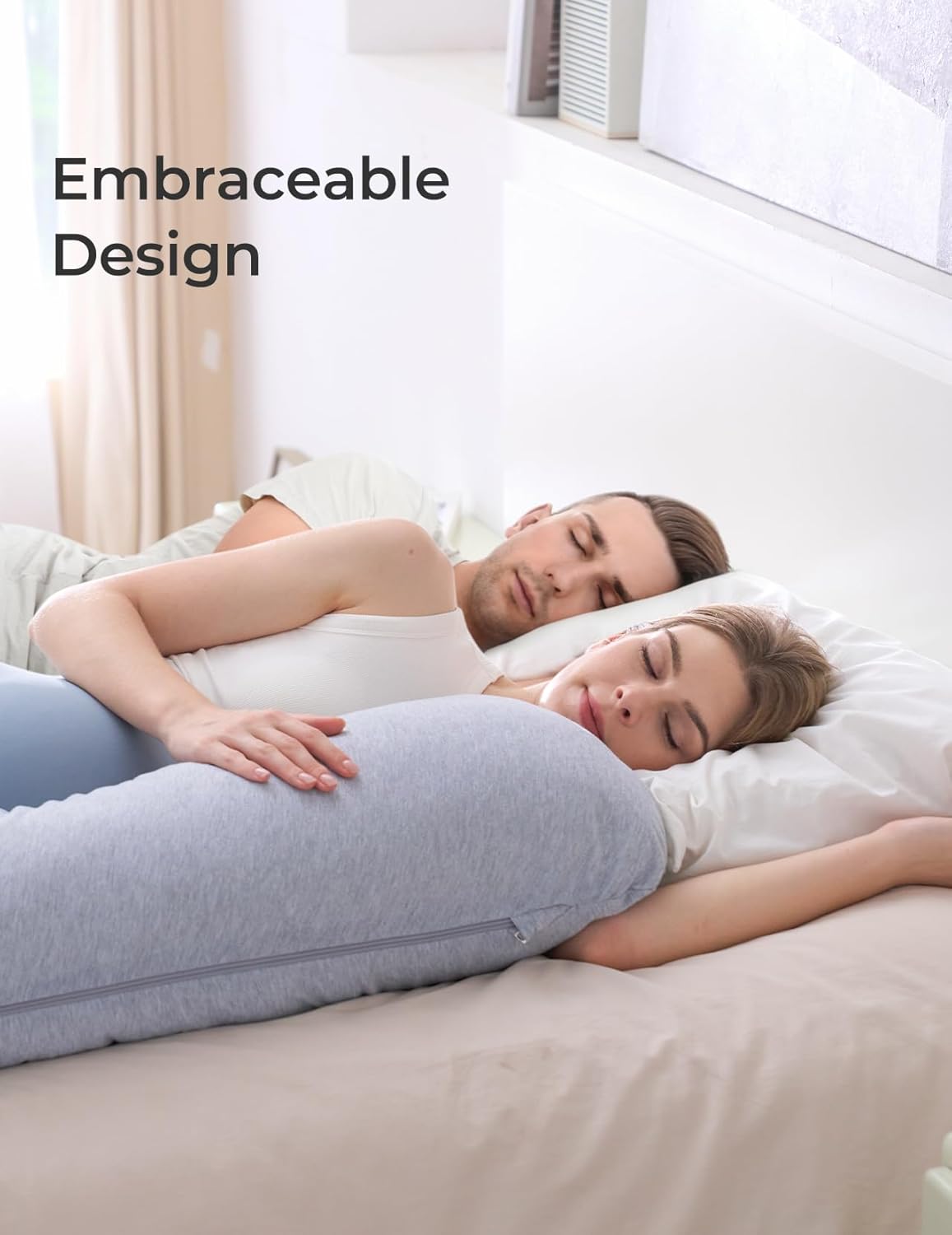 Momcozy J Shaped Maternity Body Pillow
