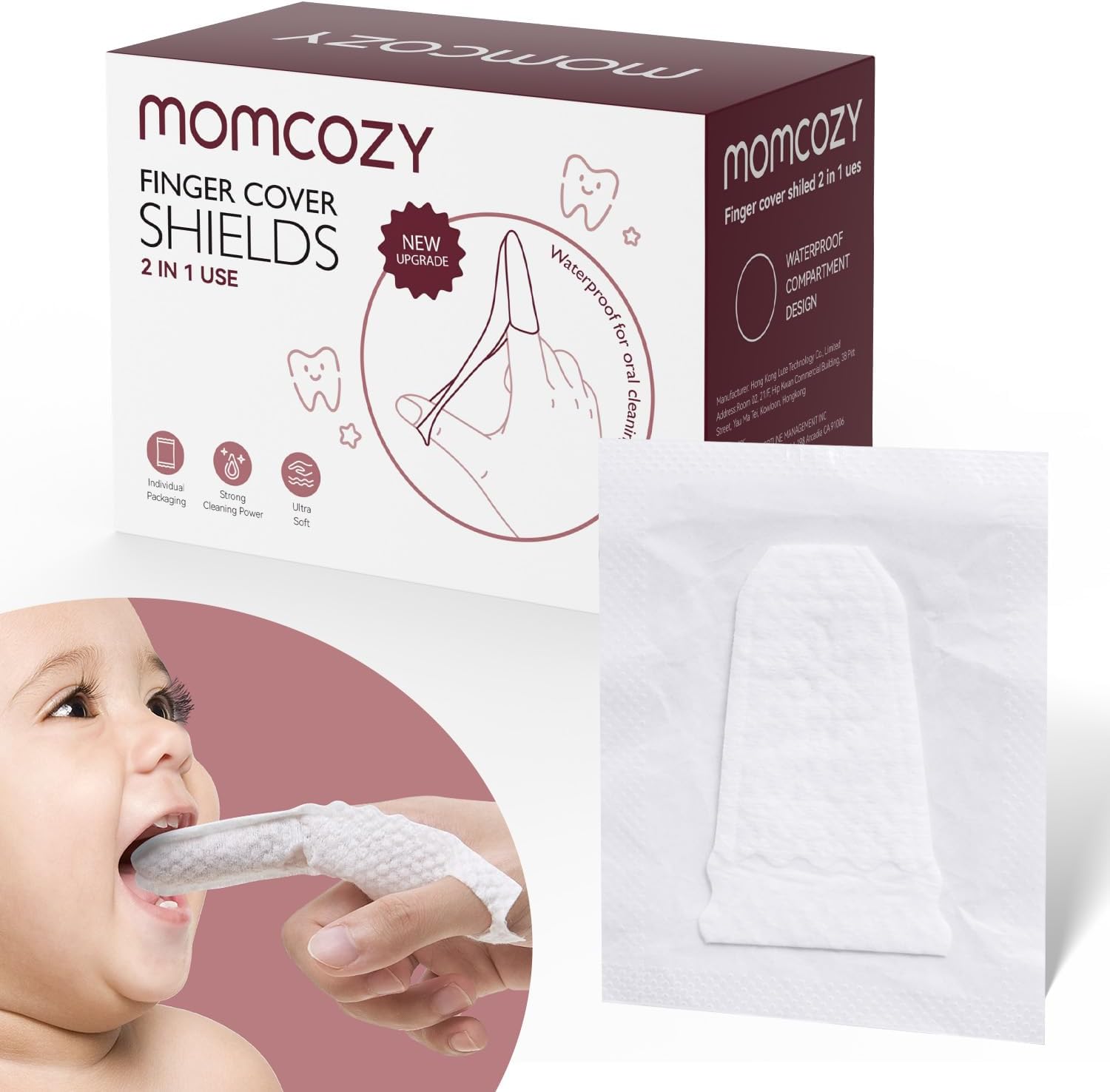 Momcozy Oral Care Series: Finger Wipes (30ct)