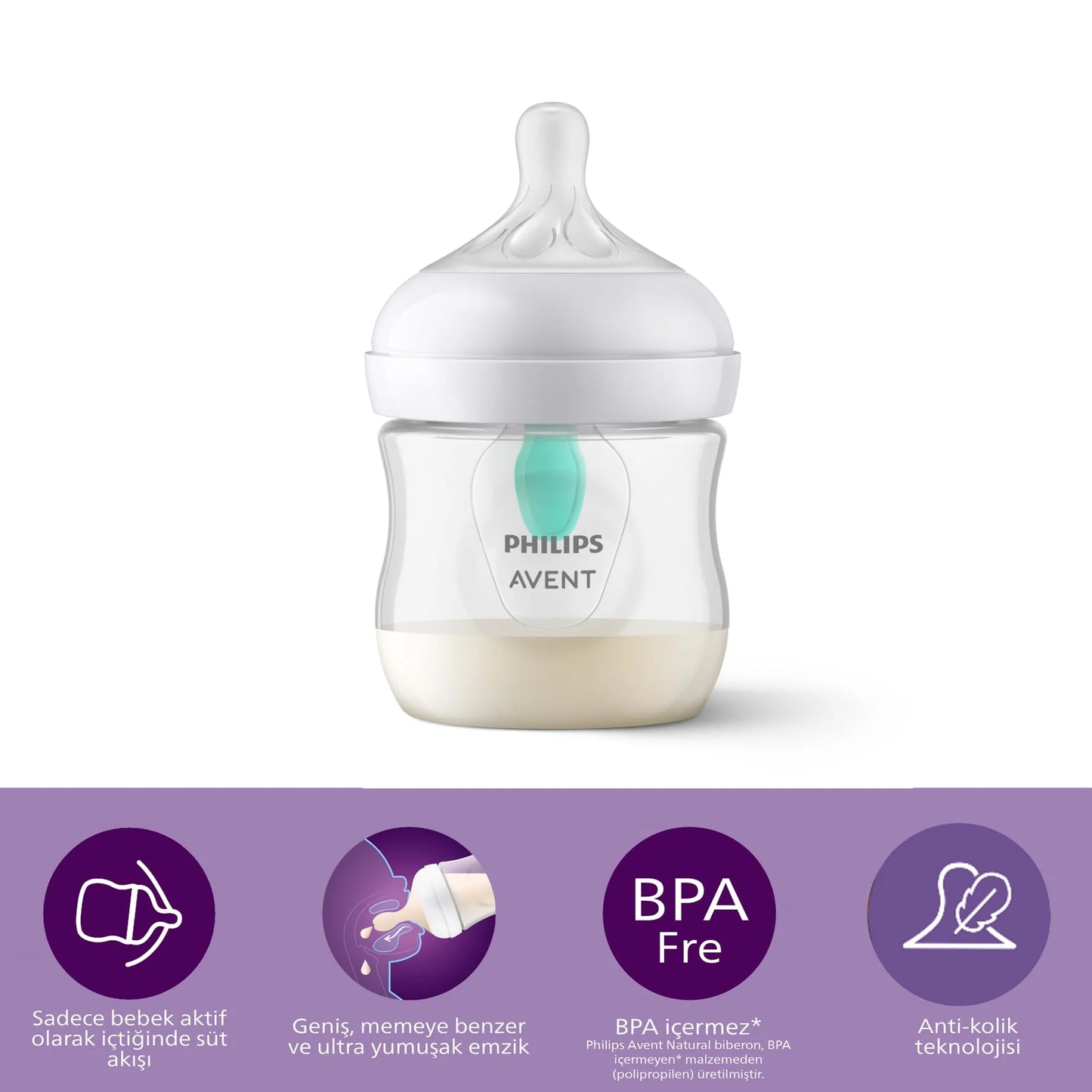 Philips Avent - Natural 3.0 Feeding Bottle With Vent - 125 ml