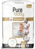 PURE BABY - ECO Diapers Size 3, Midi, 56 pieces (4-9kg)