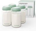 Momcozy Natural Baby Bottle, 11oz Wide-Neck Breast Milk Container 4PCS