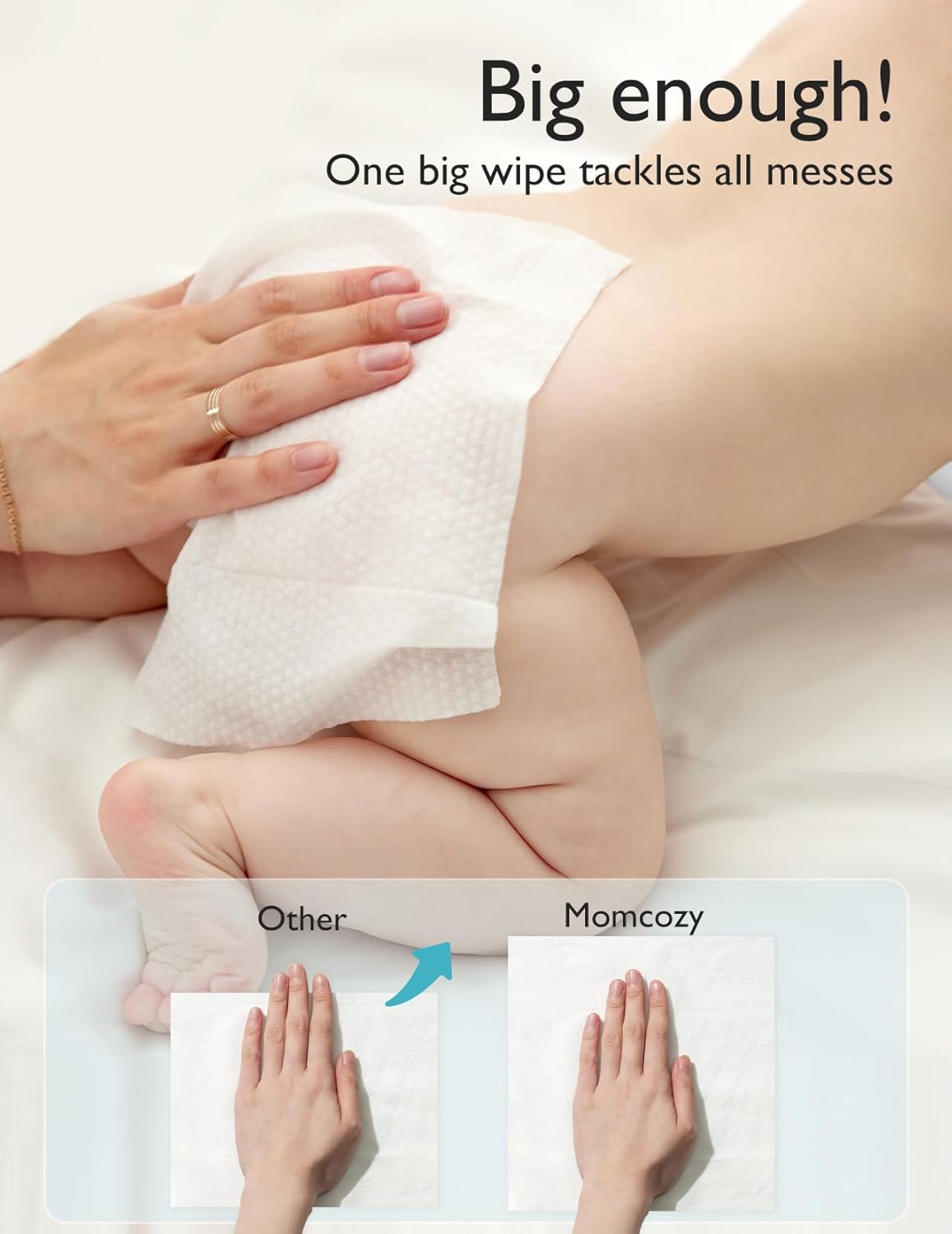 Momcozy Water Wipes-Extra Large Size Design -  720 Count (12 packs)
