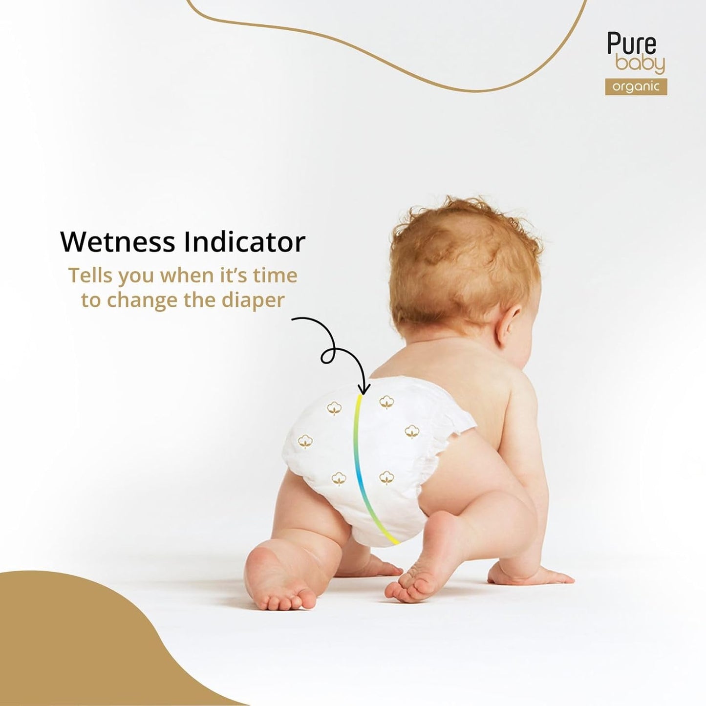 PURE BABY - ECO Diapers Size 3, Midi, 56 pieces (4-9kg)